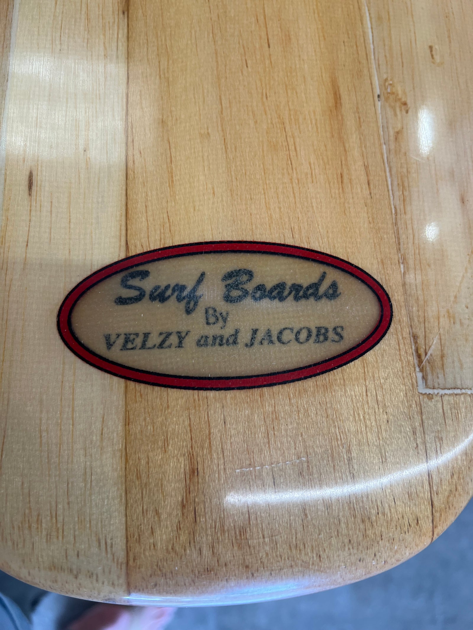 Velzy Jacobs 9’2” Balsa Chip from Rusty Preisendorfers Personal Collection