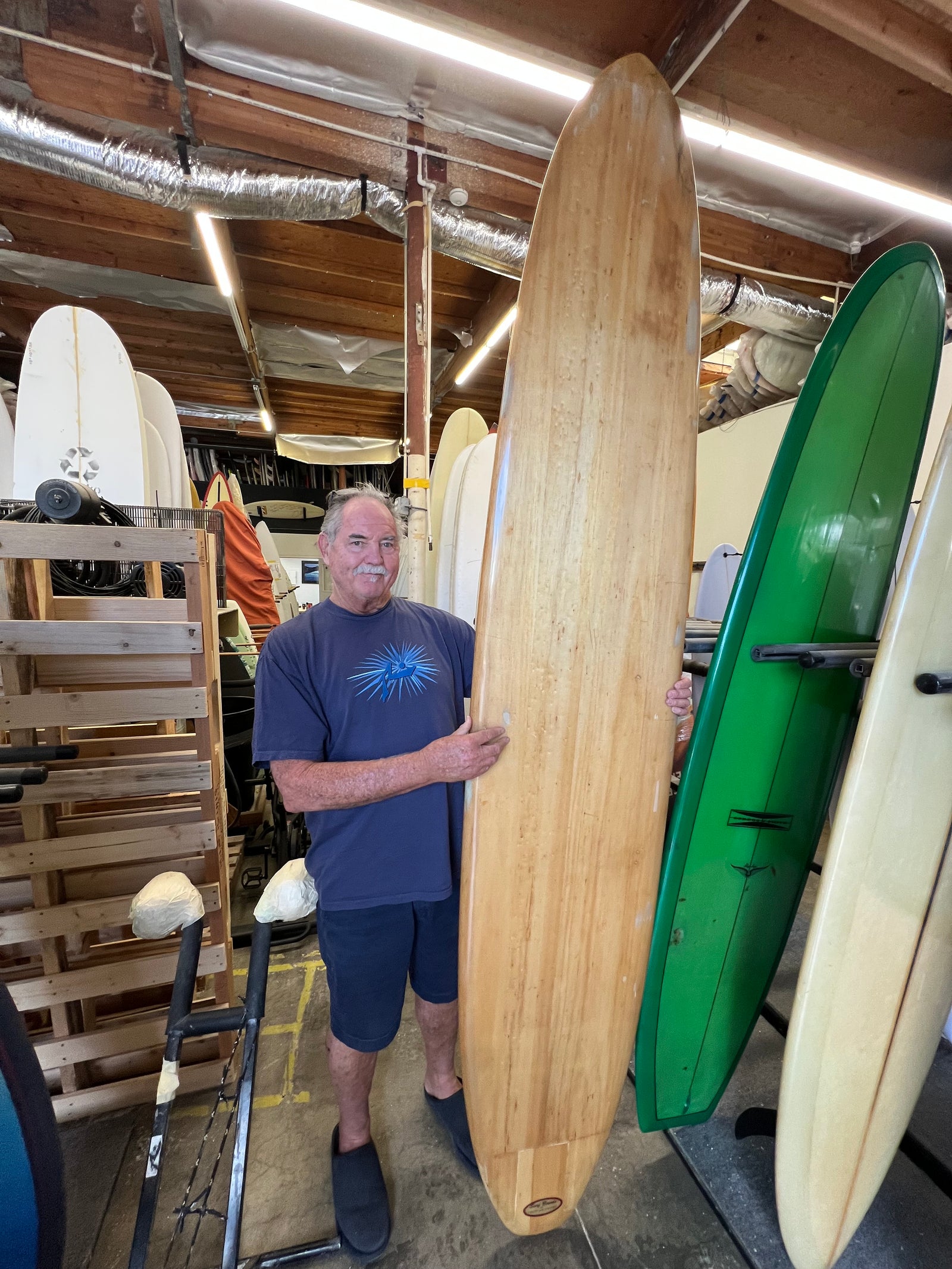 Velzy Jacobs 9’2” Balsa Chip from Rusty Preisendorfers Personal Collection