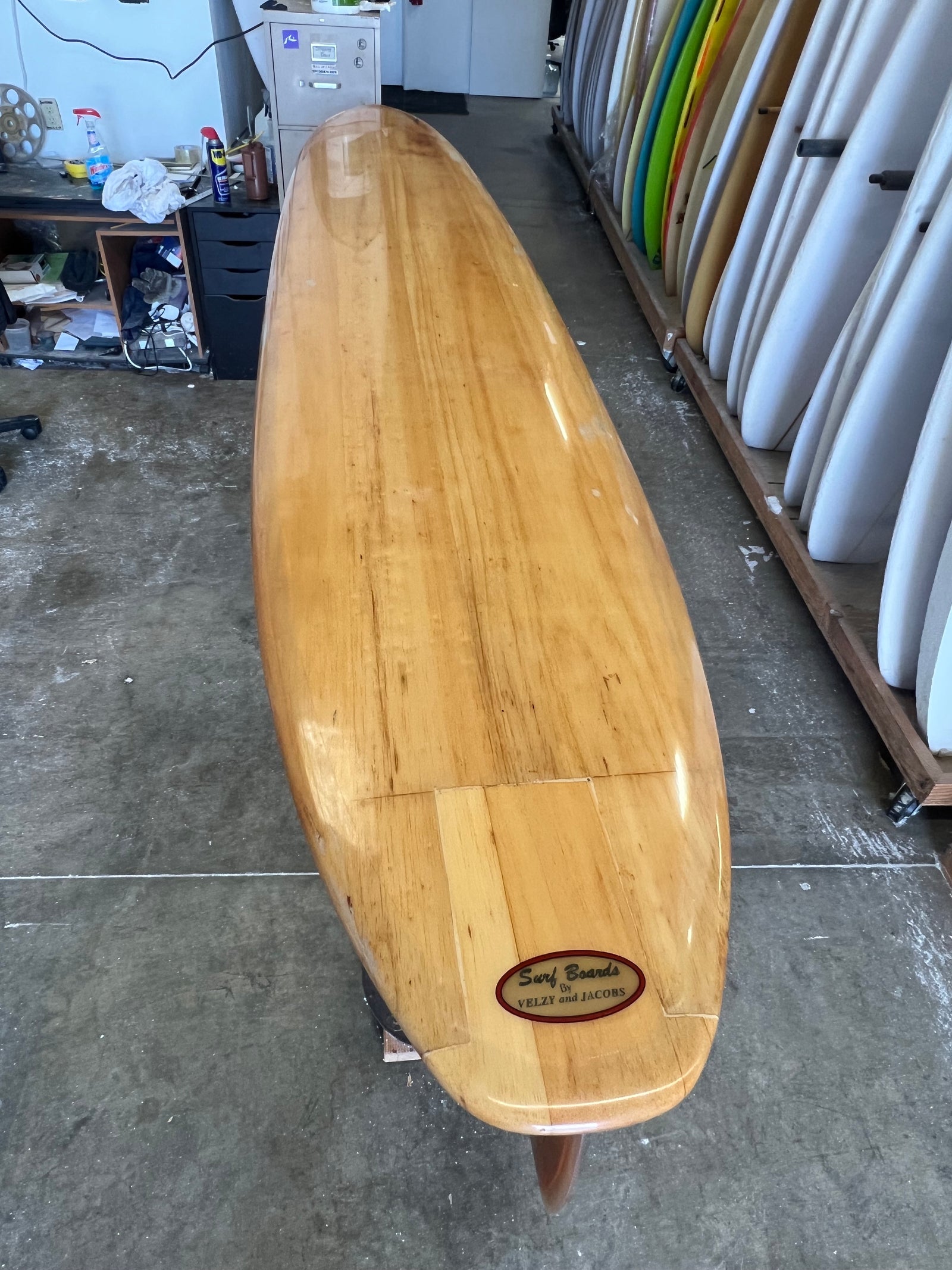 Velzy Jacobs 9’2” Balsa Chip from Rusty Preisendorfers Personal Collection