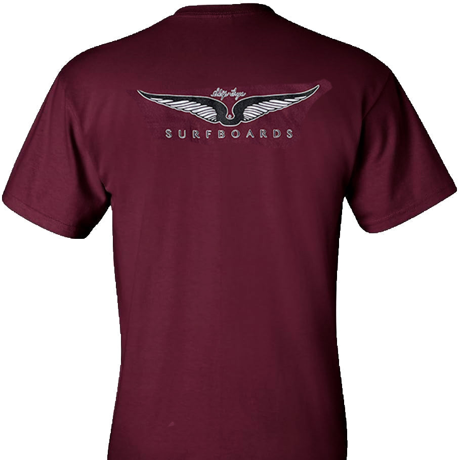 Skip Frye T-Shirt in Burgundy