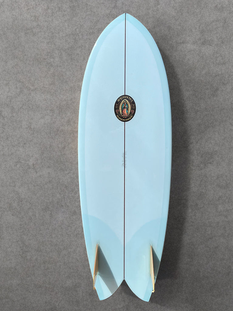 Roy Sanchez 5'6" Fish Surfboard- Ice Blue Tint