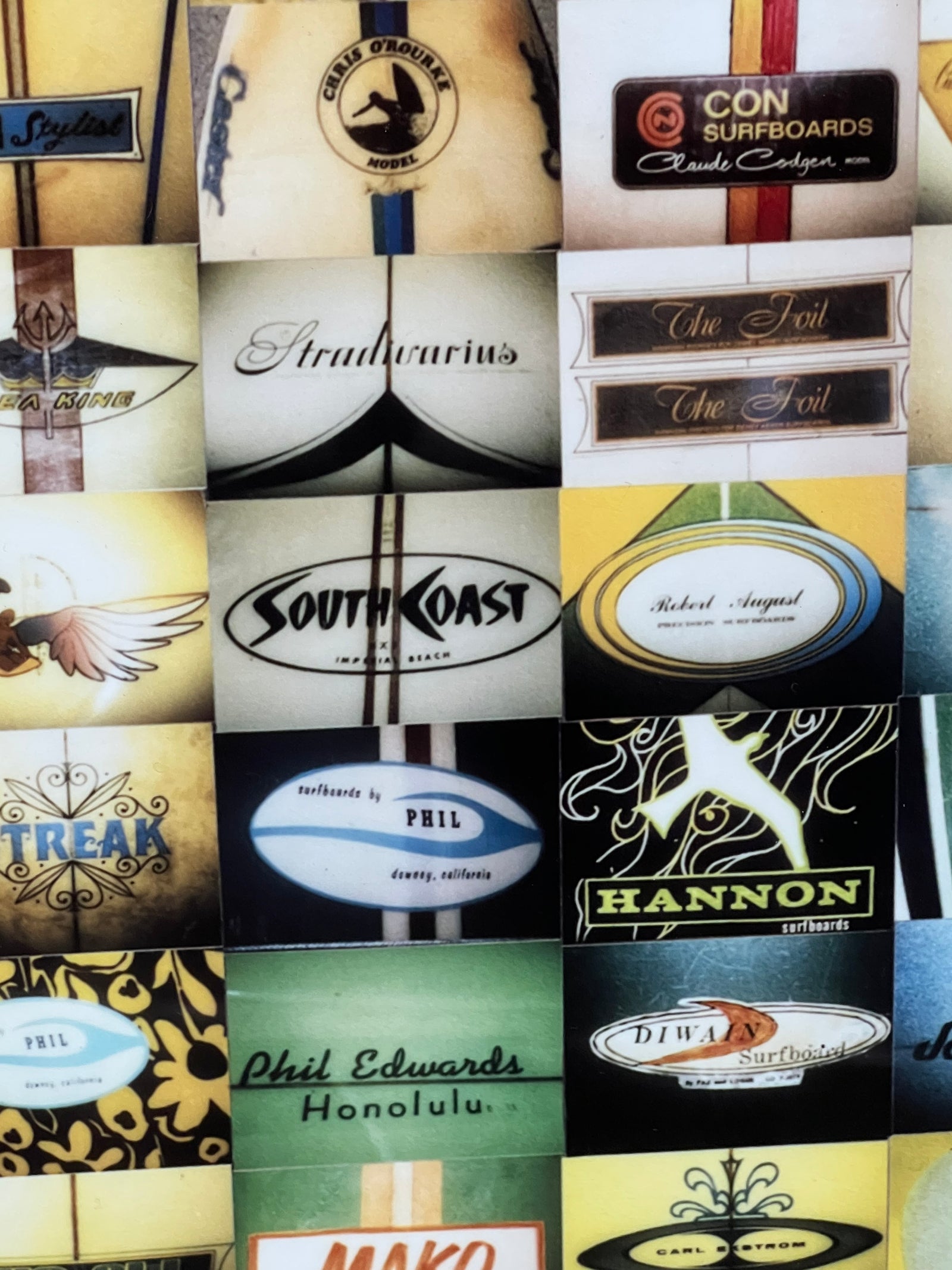 Don Balch Surf Label Collage