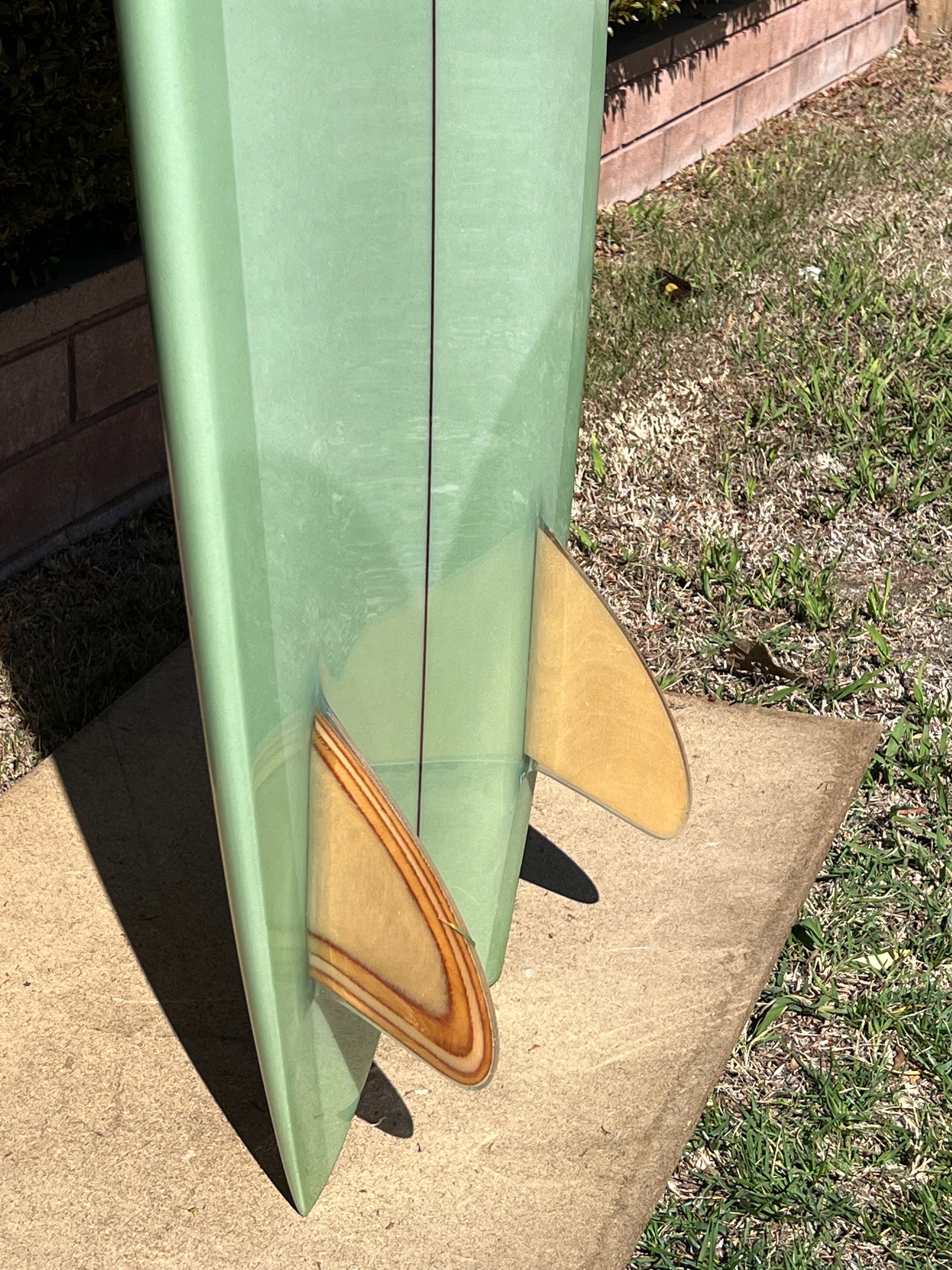 Roy Sanchez 5'8" Fish Surfboard- Coke Bottle Green Tint