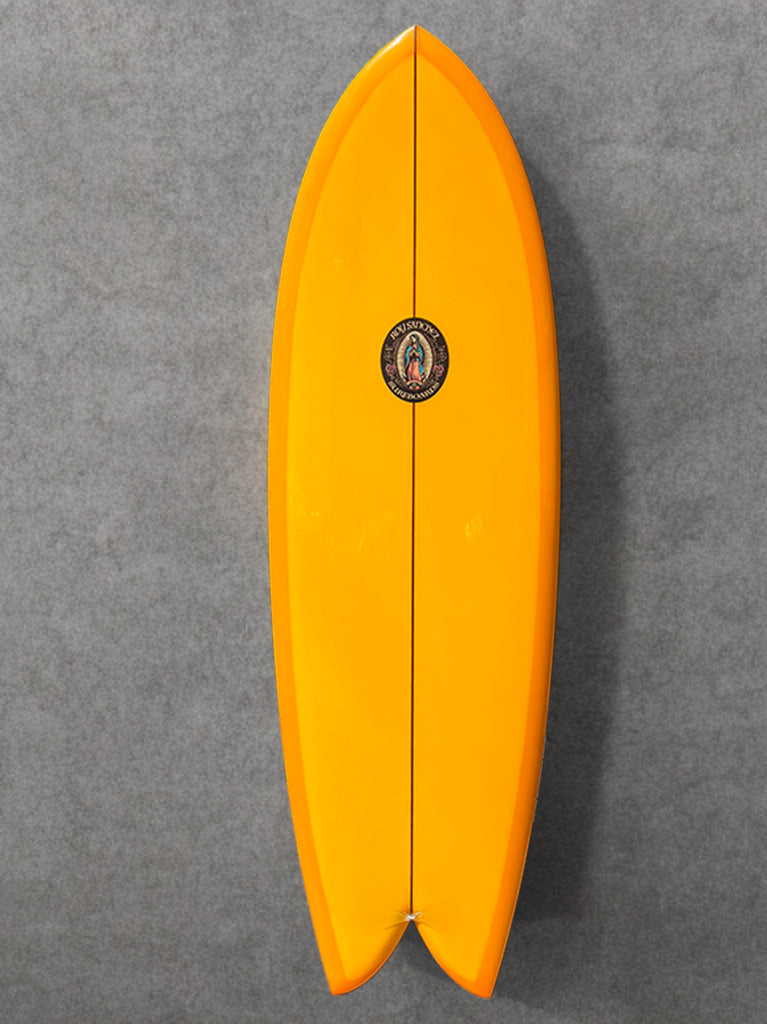 Roy Sanchez 5'8" Fish Surfboard- Mango Tint