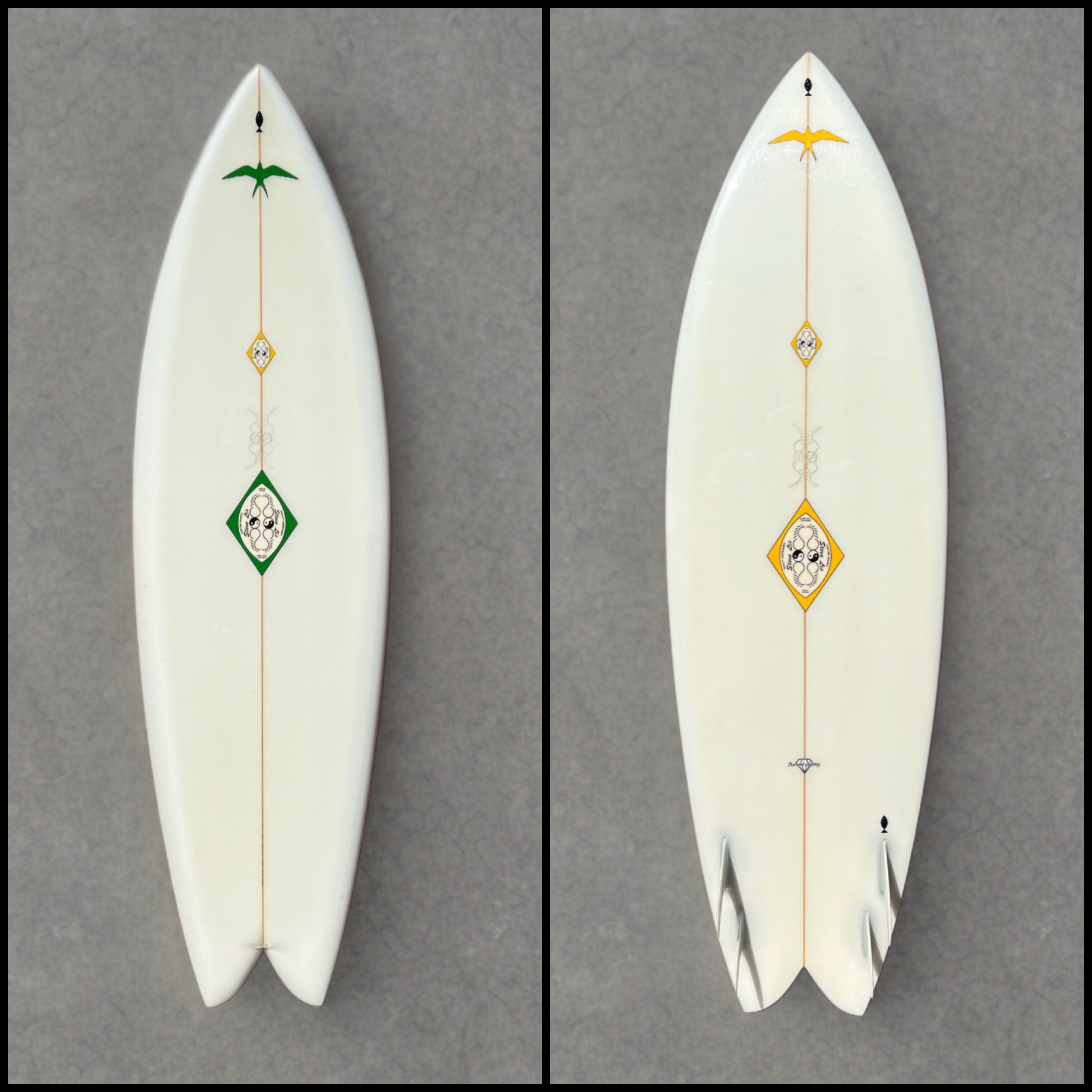 Stevie Lis 6'6” Hand-Shaped Quad Fish - The Surfboard Rack