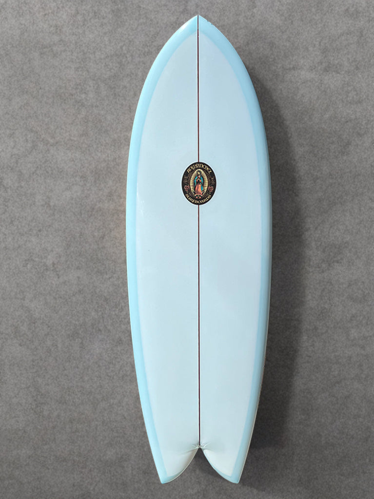 Roy Sanchez 5'6" Fish Surfboard- Ice Blue Tint