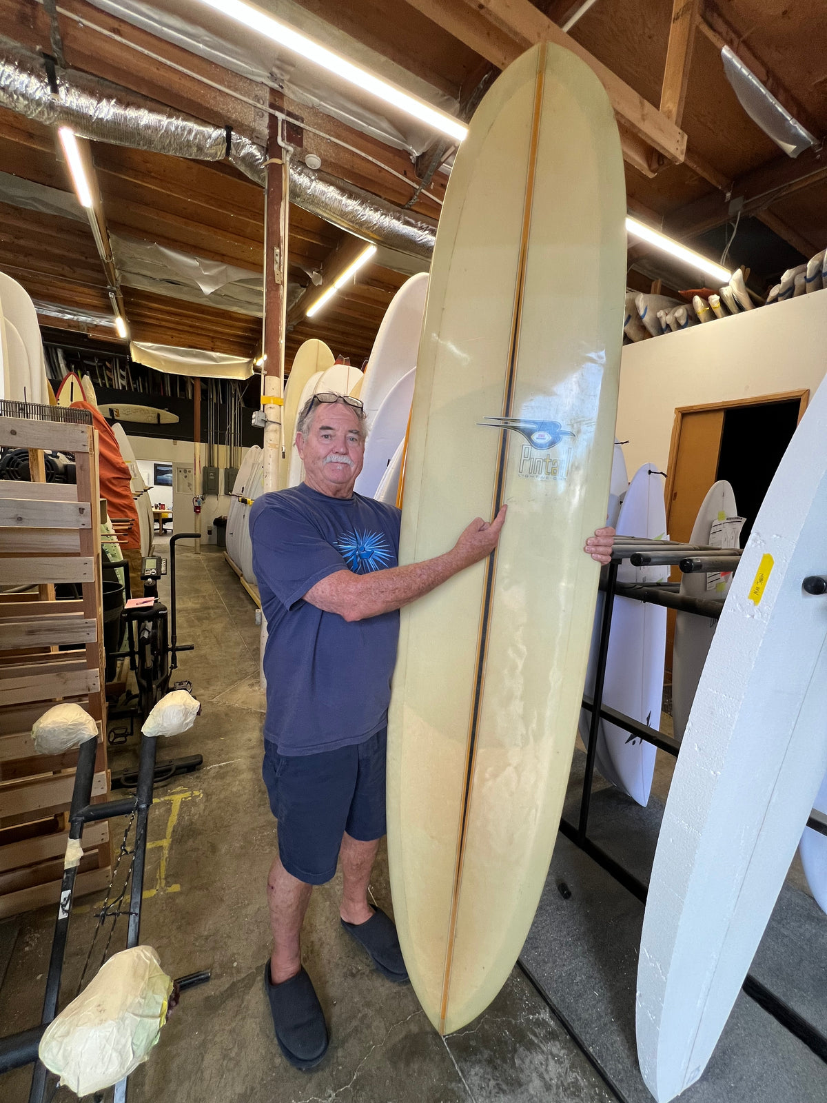 Bing Lightweight Pintail surfboard from Rusty Preisendorfers personal collection