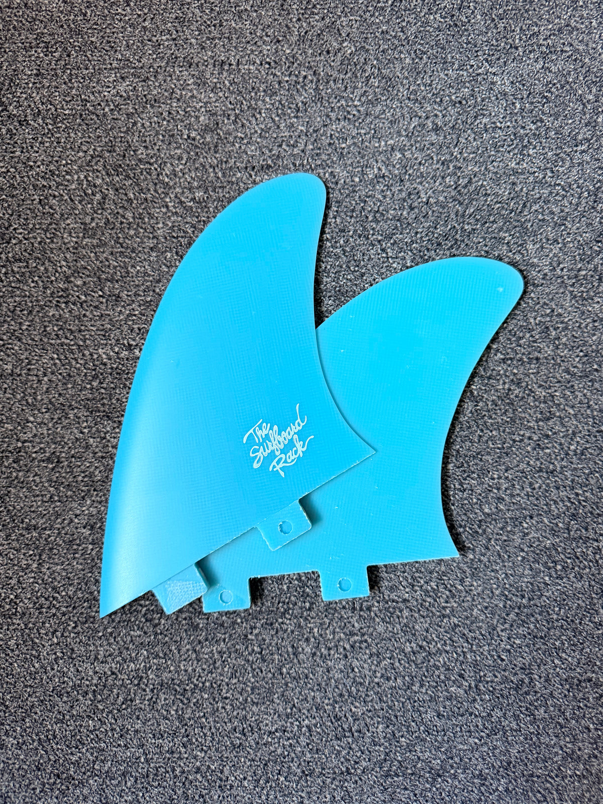 Surfboard Rack Fins - Twin Modified Keel for Fish and Nozzles - Blue