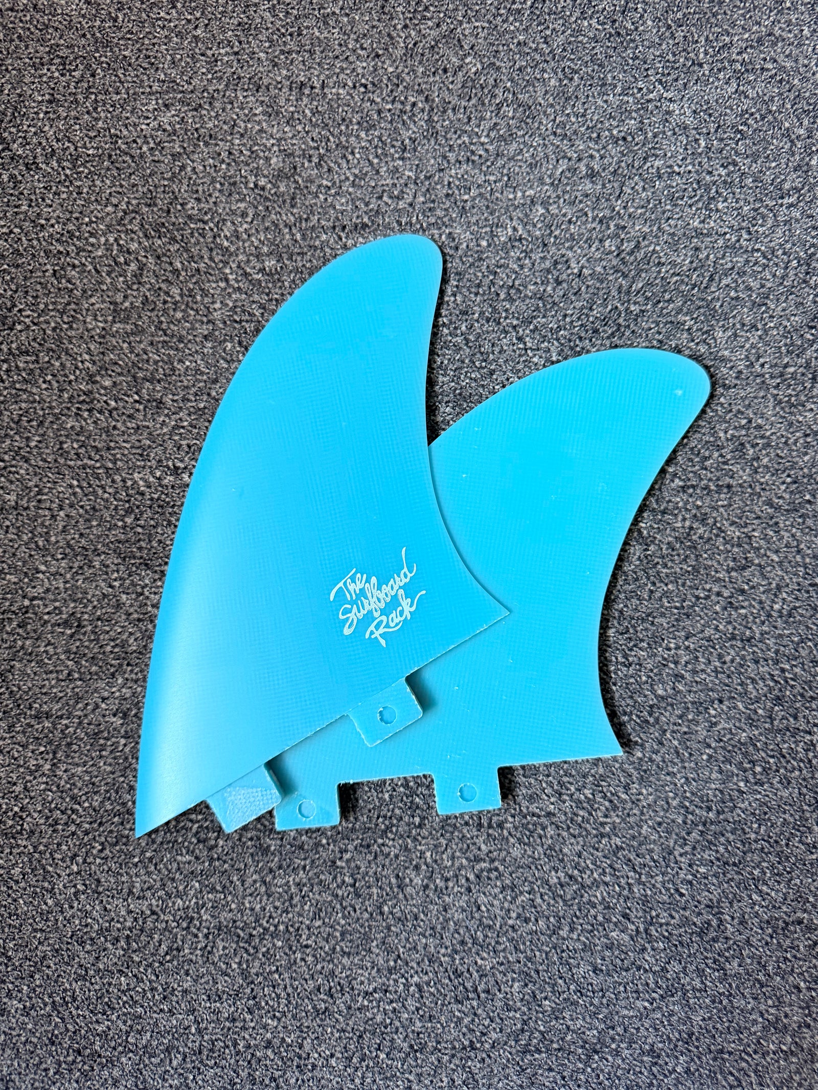 Surfboard Rack Fins - Twin Modified Keel for Fish and Nozzles - Blue