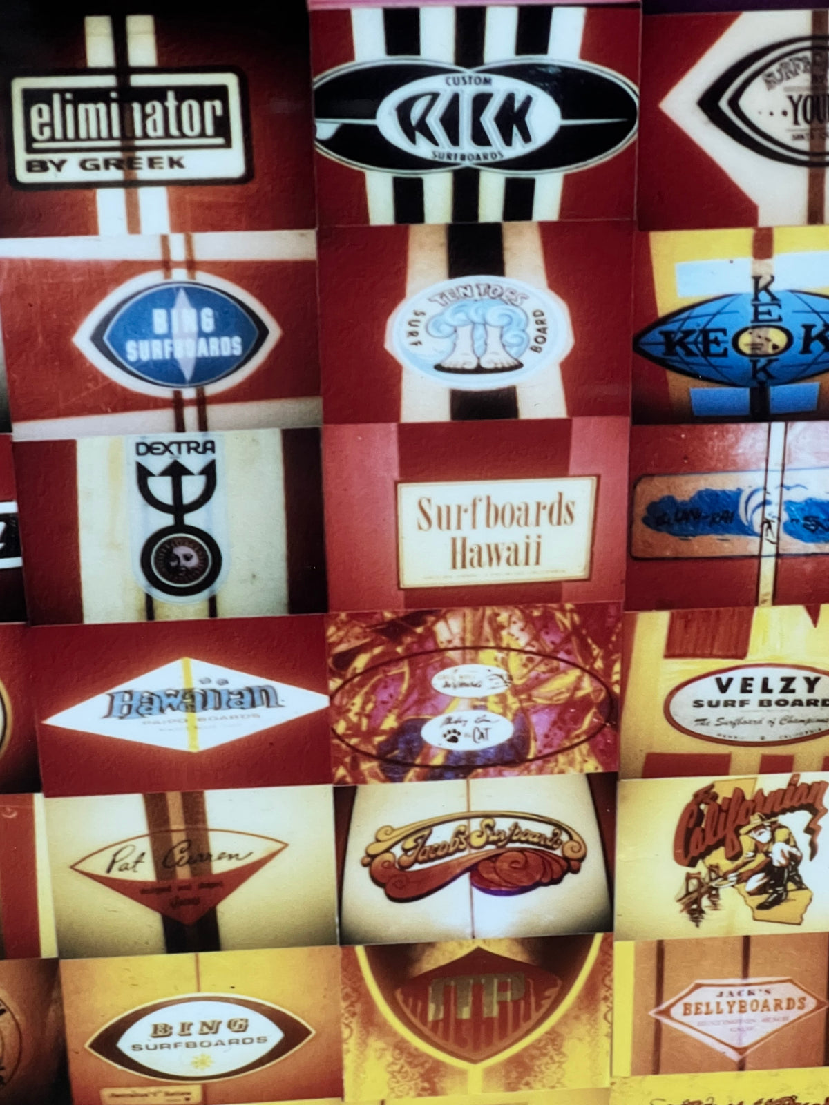 Don Balch Surf Label Collage