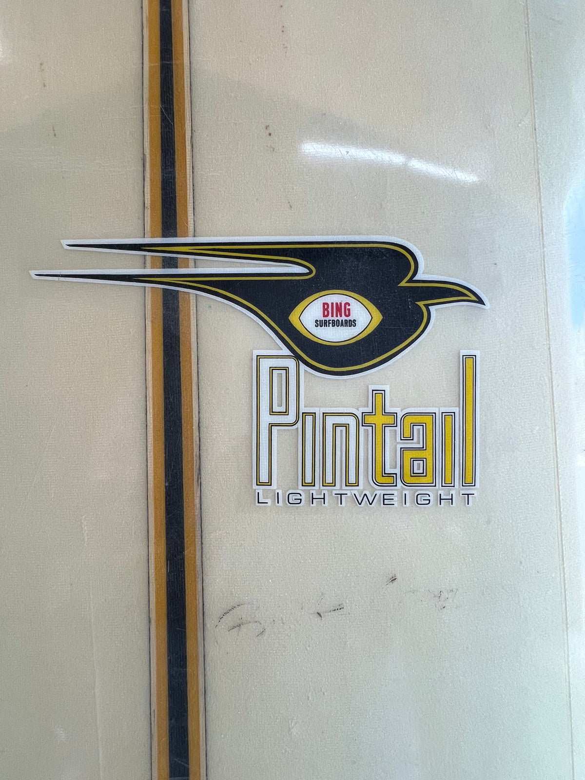 Bing Lightweight Pintail surfboard from Rusty Preisendorfers personal collection