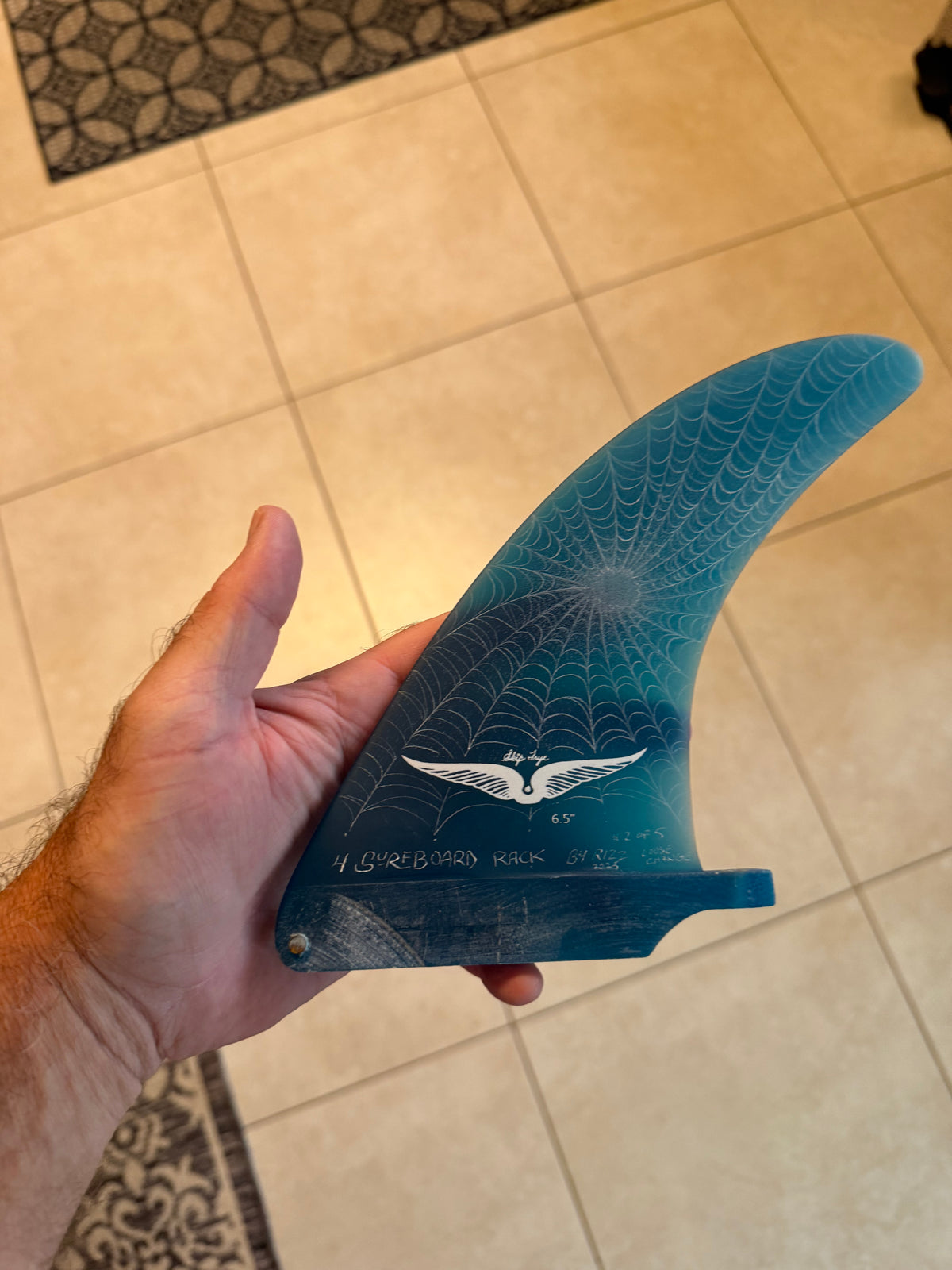 Hand Etched True Ames 6.5 Frye Fin