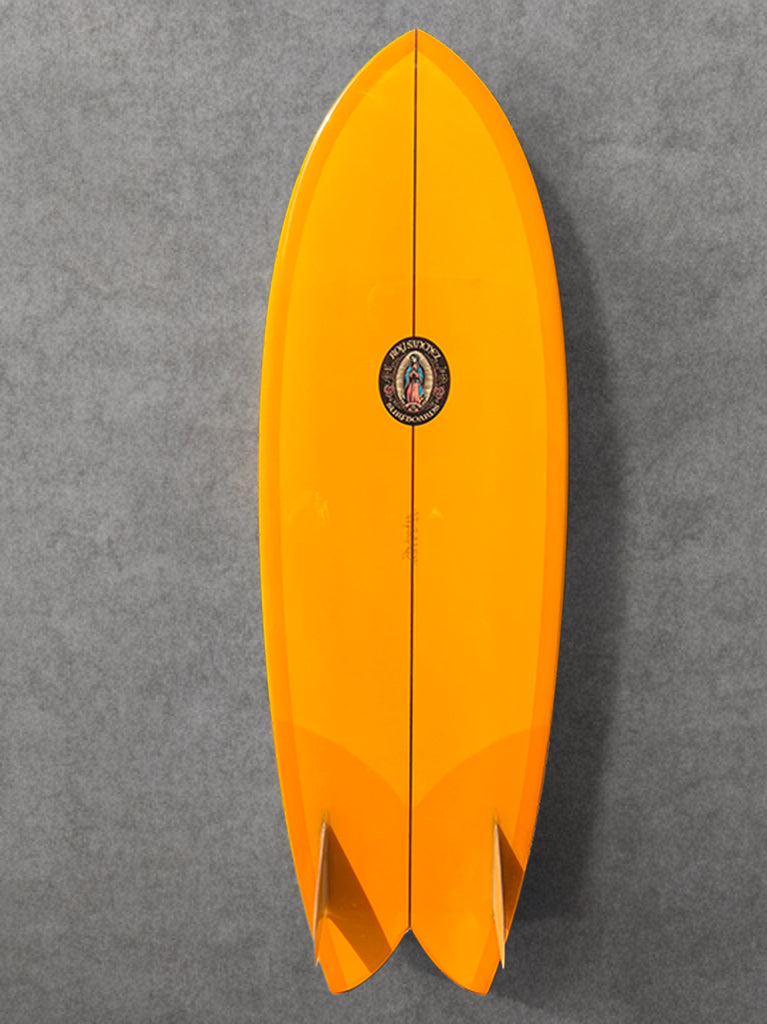 Roy Sanchez 5'8" Fish Surfboard- Mango Tint