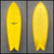 Skip Frye 5’8” Fish Surfboard