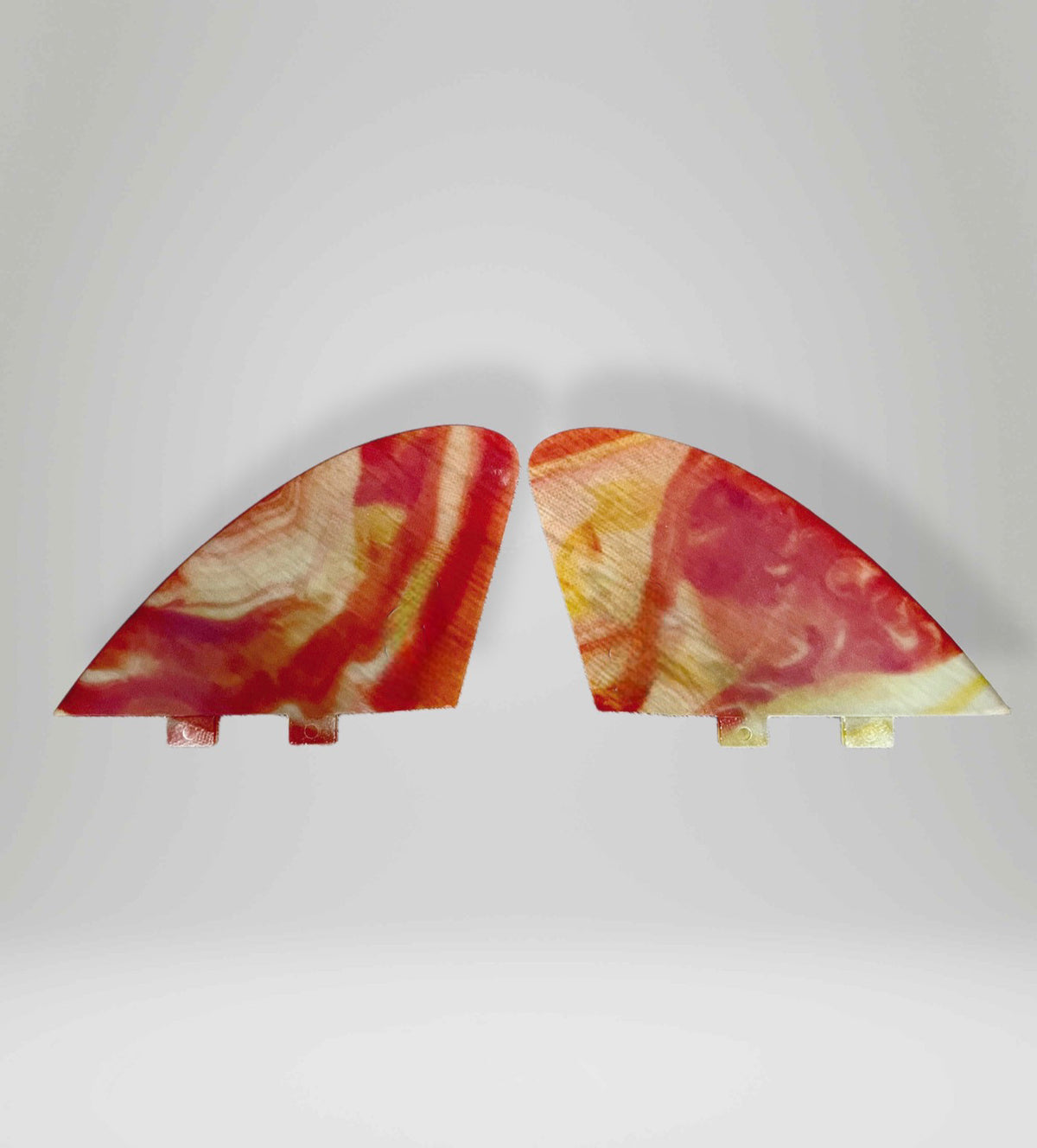 Surfboard Rack Fins -Slant back Abstract Red 5”x 7”
