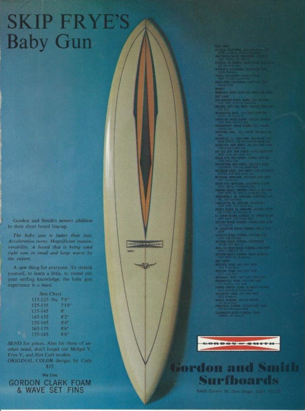 Skip Frye 8' G&S Baby Gun Surfboard