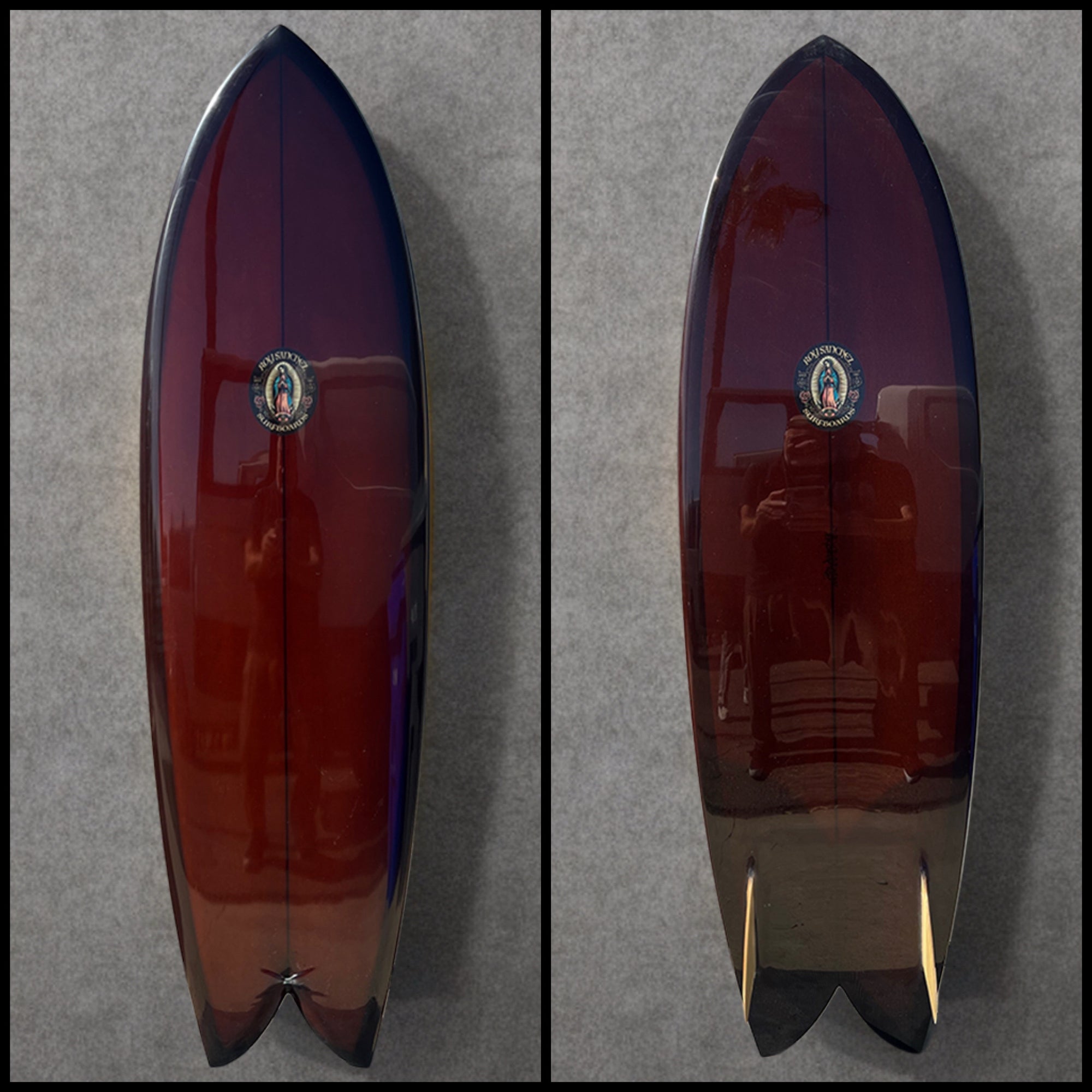 Roy Sanchez 6' Fish Surfboard - Rootbeer