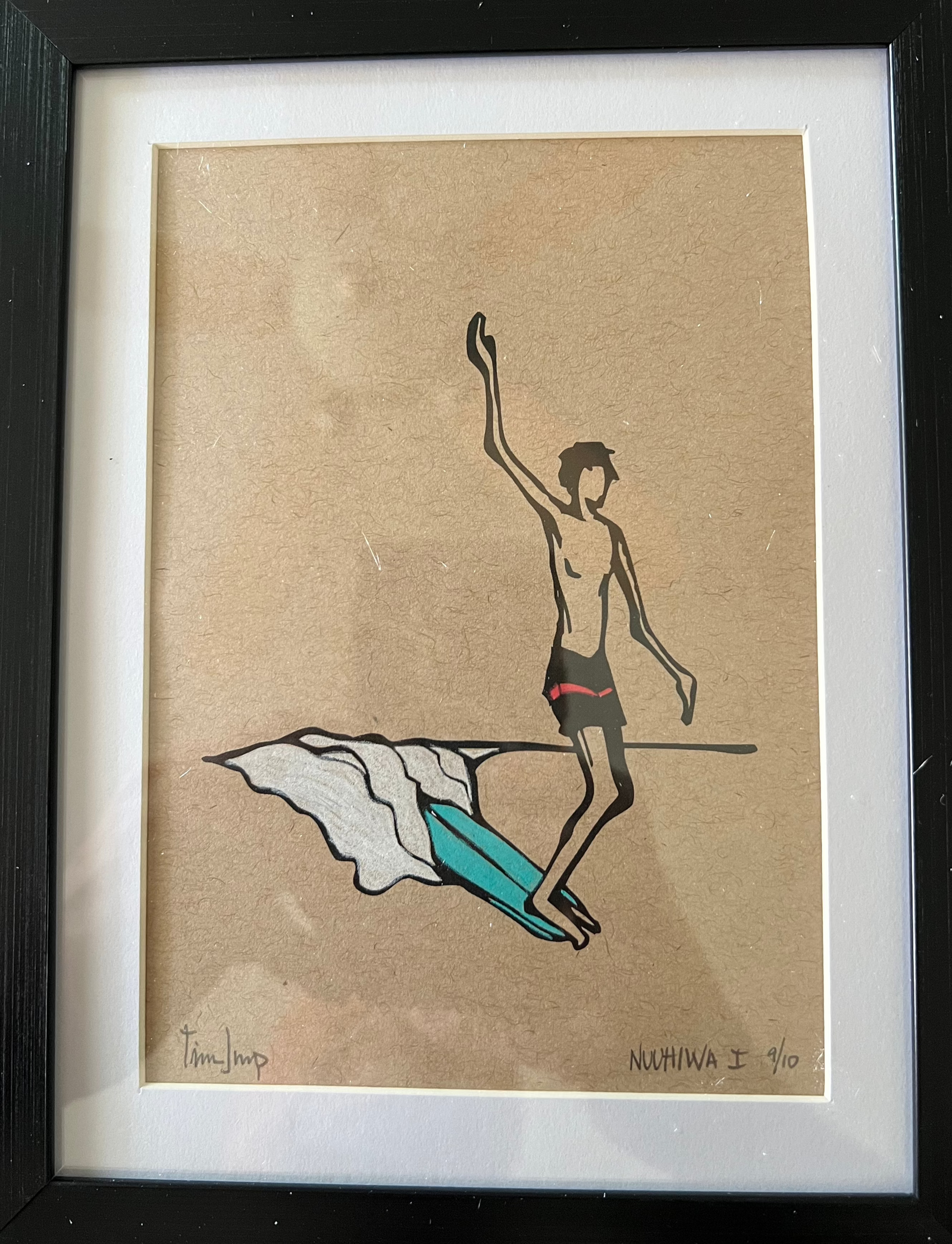 Tim Jump Framed Print - Hand Colored "Nuuhiwa I"