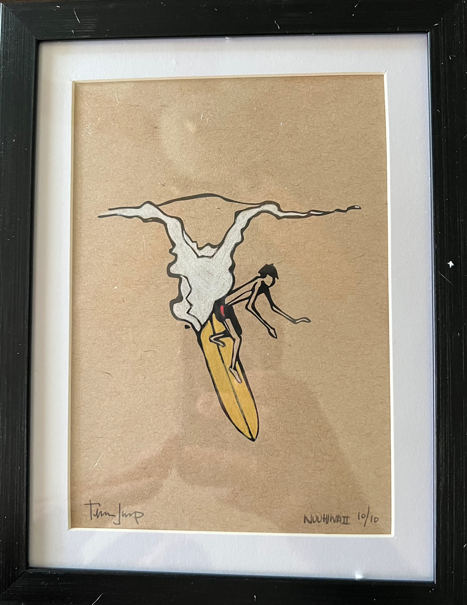 Tim Jump Framed Print - Hand Colored "Nuuhiwa II"