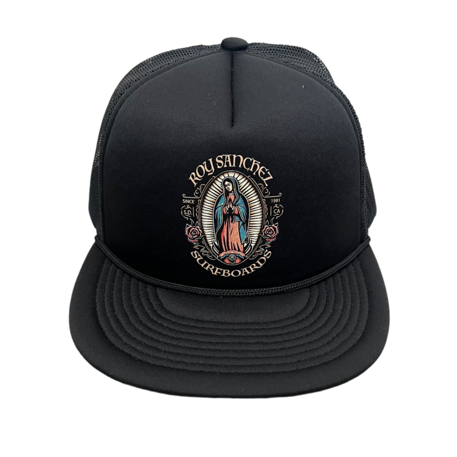 Roy Sanchez Trucker Hat- Black Mesh