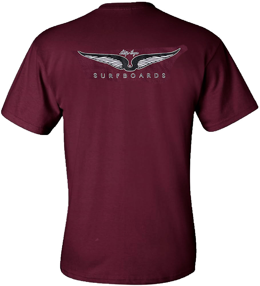 Skip Frye T-Shirt in Burgundy