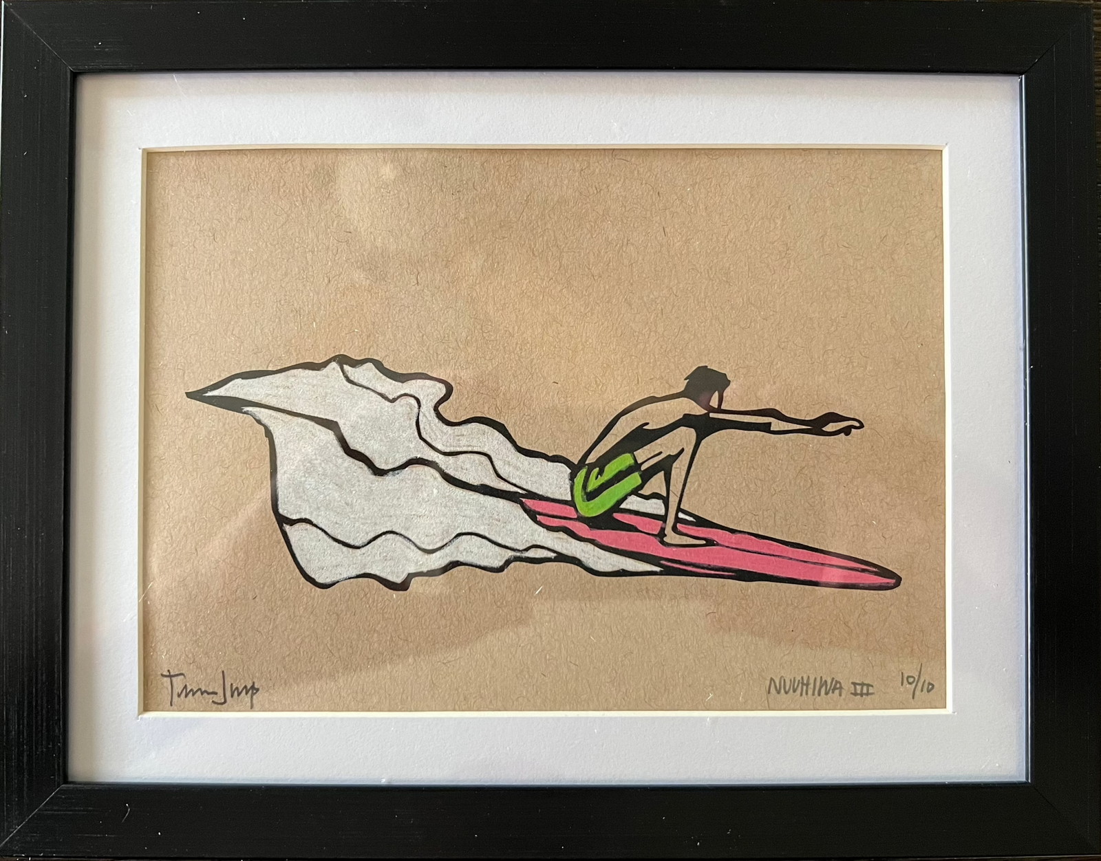 Tim Jump Framed Print - Hand Colored "Nuuhiwa III"